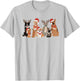 Christmas Dogs Squad Reindeer Santa Lights Dog Owner T-Shirt - T-Shirt | Ash
