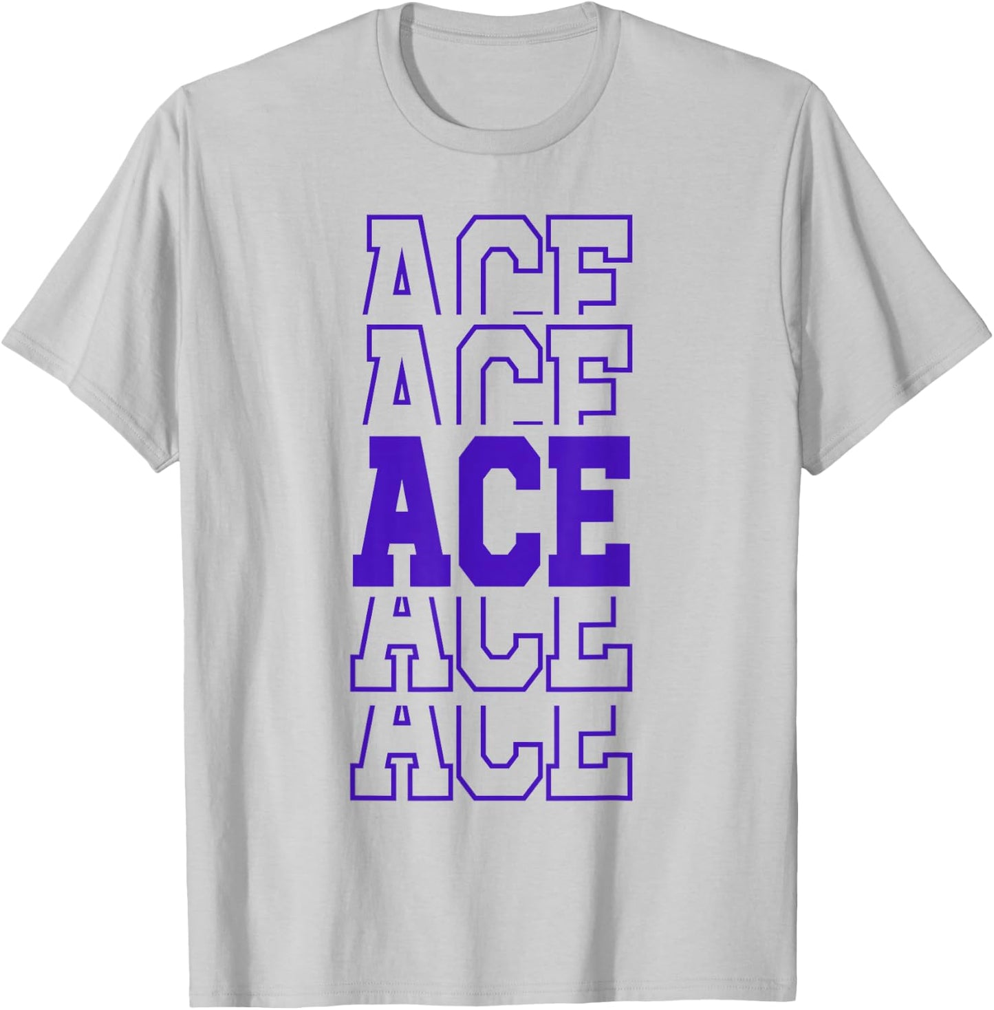 Cute Personalized Ace Birthday Matching Family T-Shirt - T-Shirt | Ash