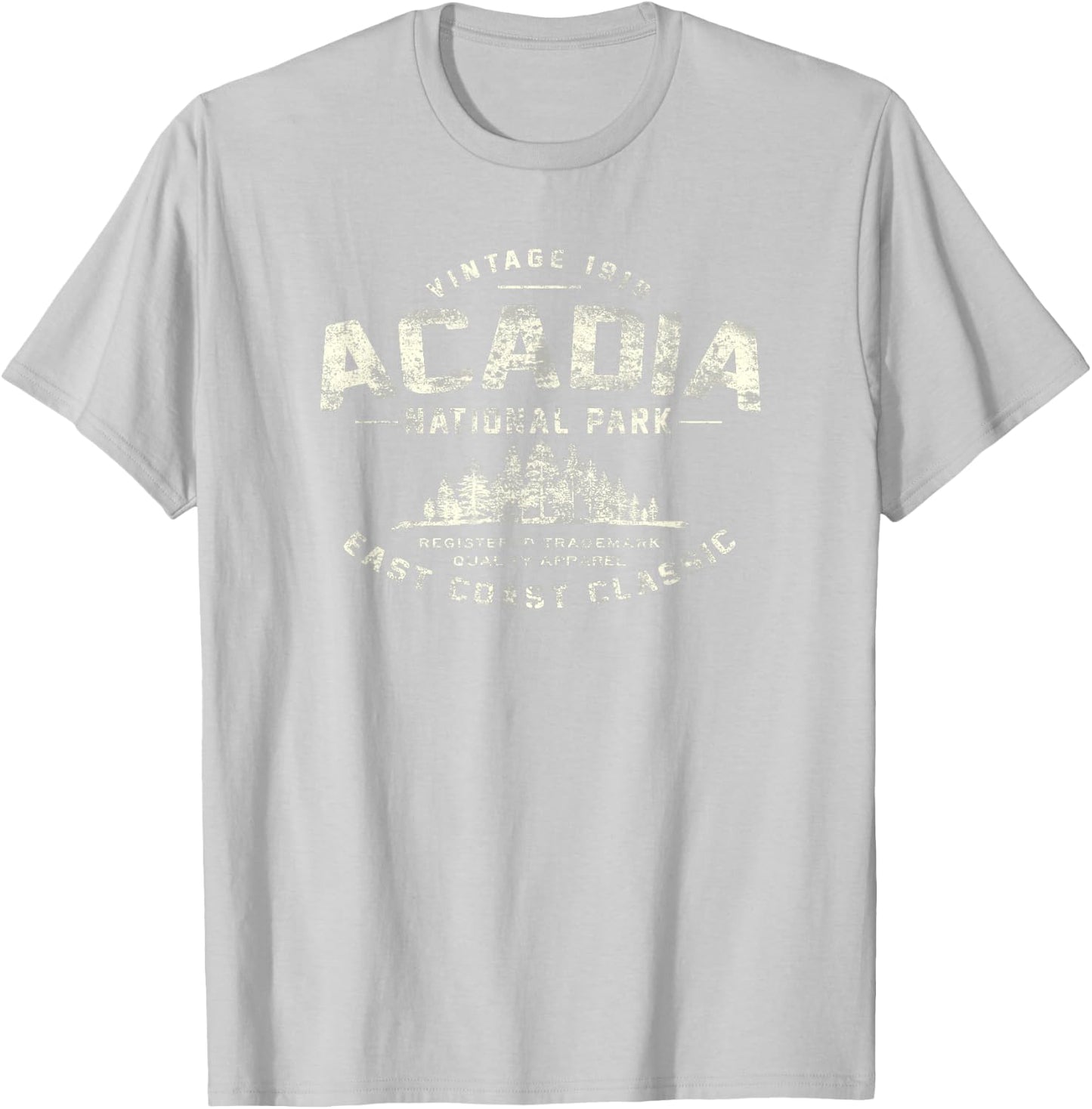 Acadia National Park Vintage T-Shirt - T-Shirt | Ash