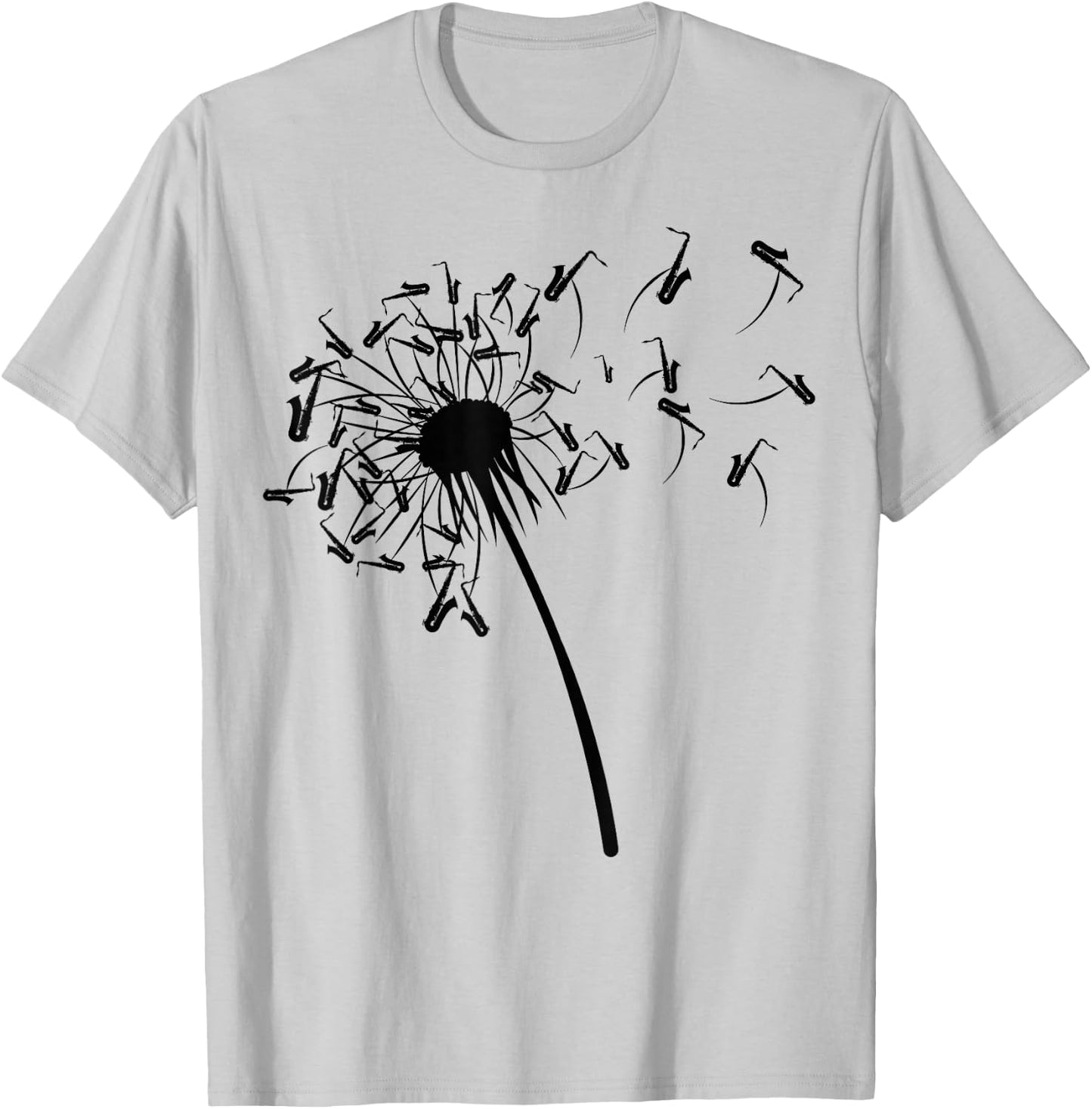 Dandelion Saxophone Shirt for Saxophonist | Saxophone T-Shirt - T-Shirt | Ash