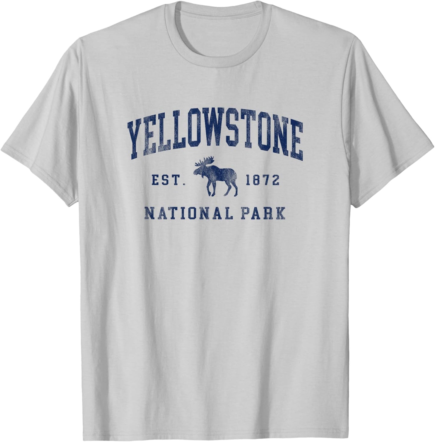 Yellowstone National Park 1872 Hiking Graphic T-Shirt - T-Shirt | Ash