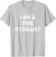 I Am A Fire Hydrant Halloween I'm Simple Costume Easy T-Shirt - T-Shirt | Ash