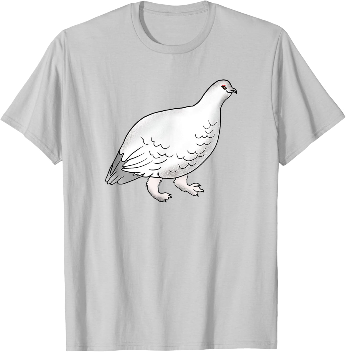 Kids Youth Teens Arctic Bird Rock Ptarmigan for Birds Lover T-Shirt - T-Shirt | Ash