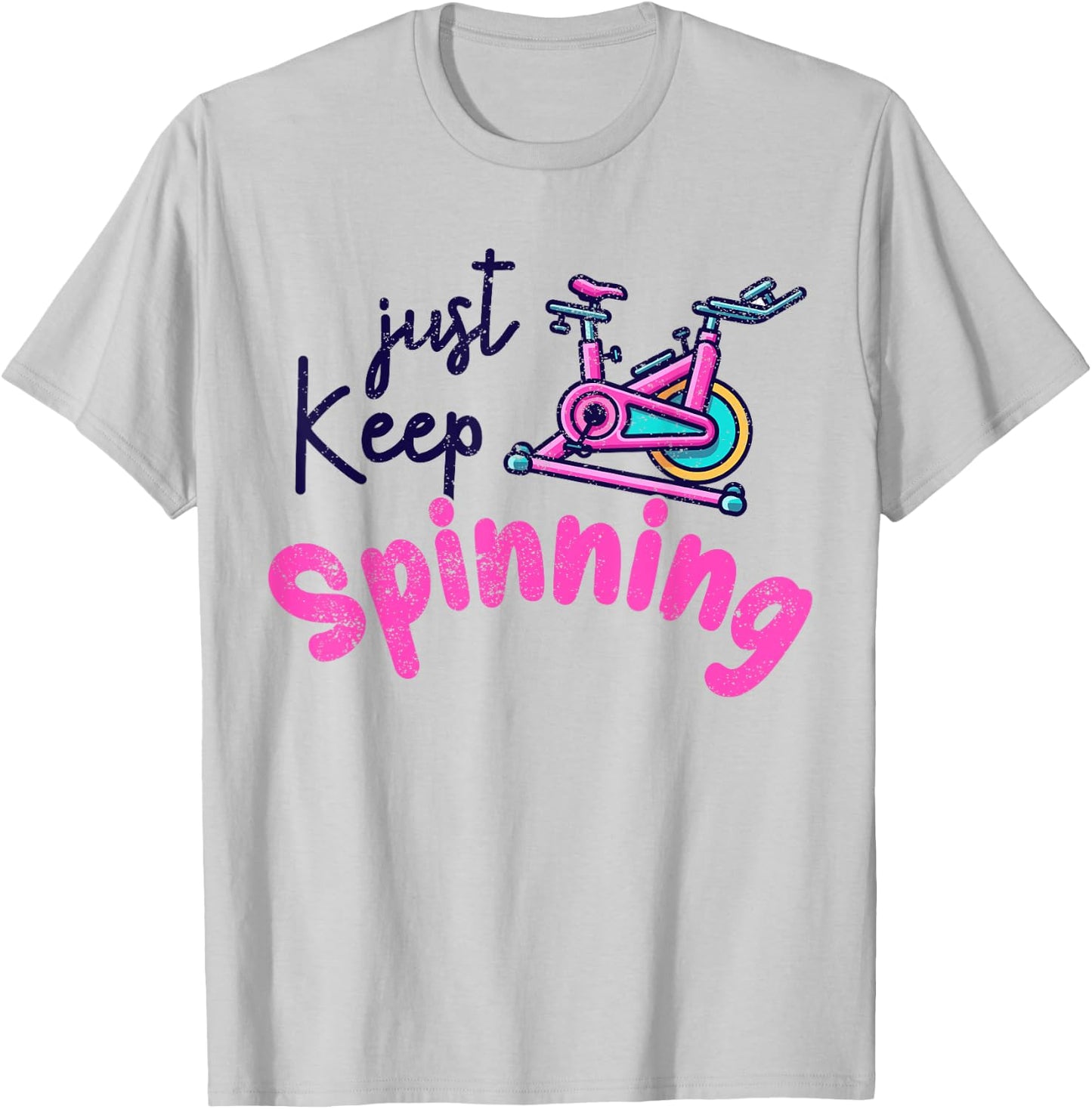 Spinning Class Indoor Rhythmic Cycling Spin Bike Workout T-Shirt - T-Shirt | Ash