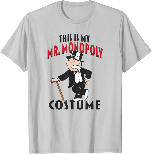 Monopoly Halloween This Is My Mr. Monopoly Costume T-Shirt - T-Shirt | Ash