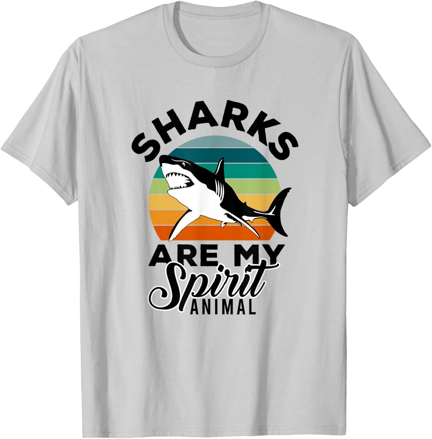 Sharks Are My Spirit Animal Shark Lover T-Shirt - T-Shirt | Ash