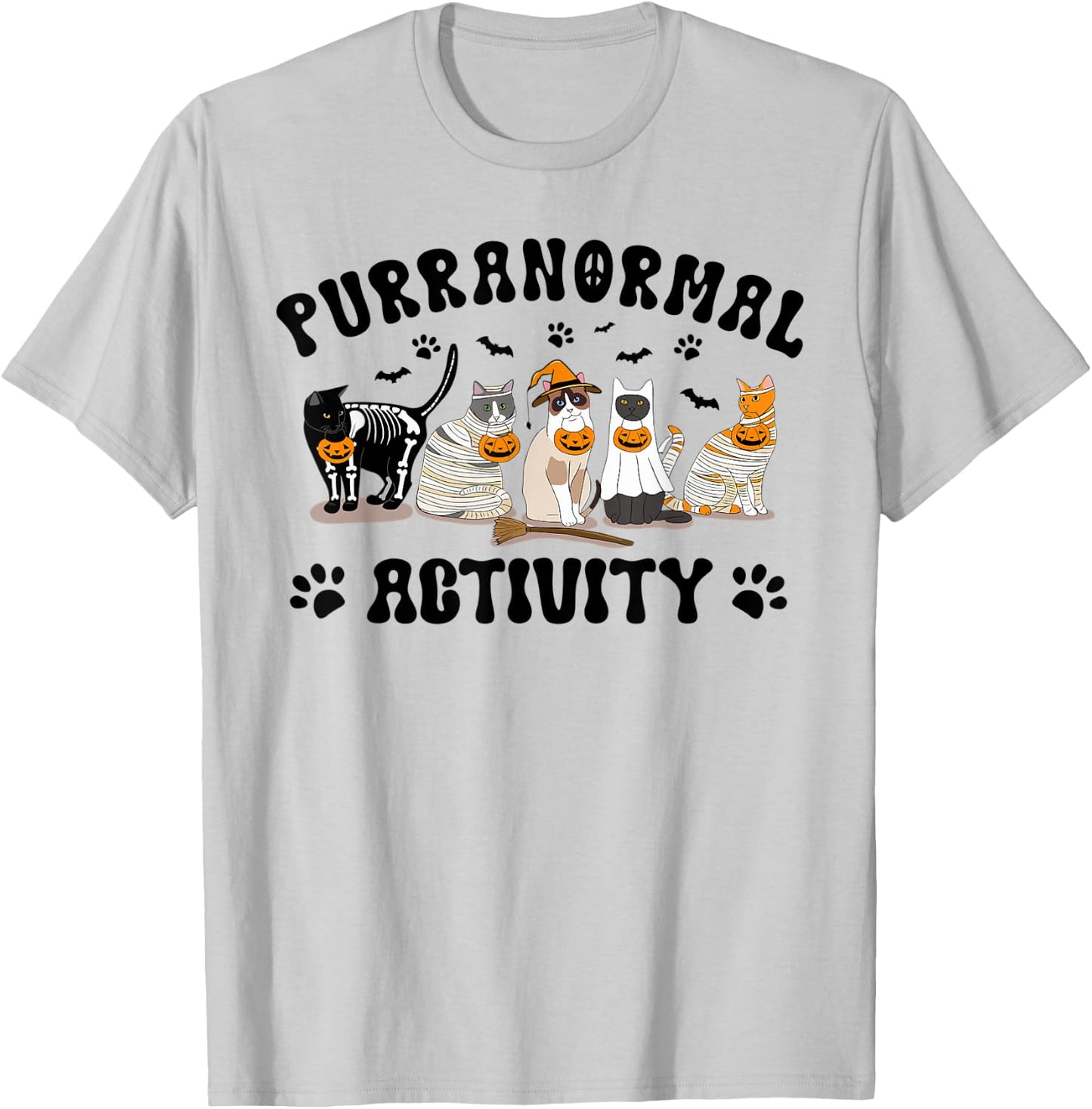 halloween cat paranormal activity ghost spooky seaso Women T-Shirt - T-Shirt | Ash