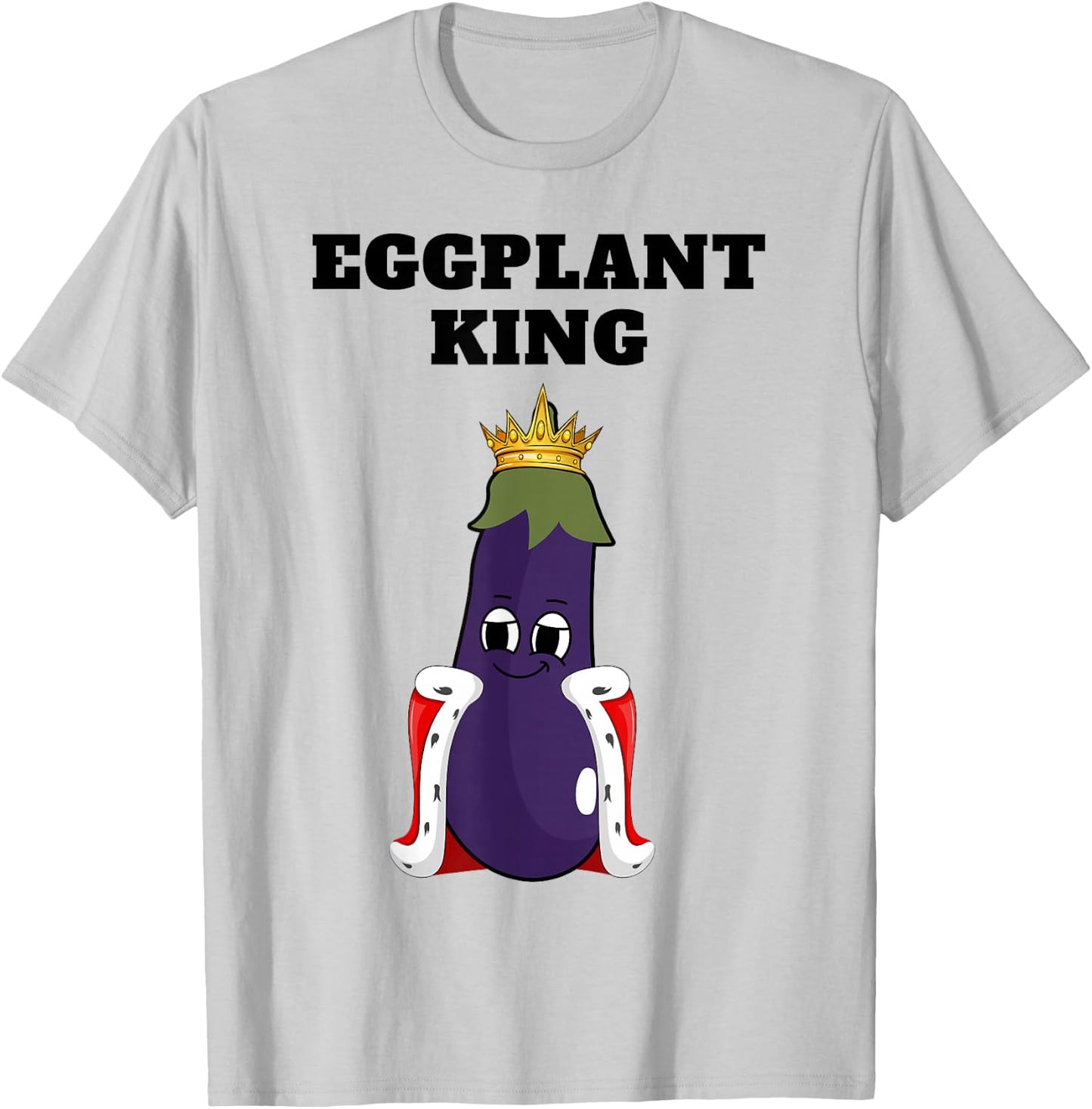 Eggplant King | Boys Eggplant Lover Design | Eggplant T-Shirt - T-Shirt | Ash
