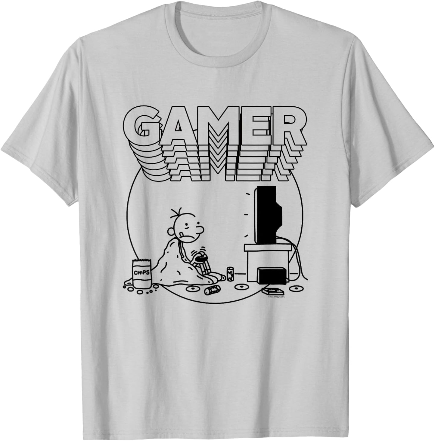 Diary of a Wimpy Kid Gamer Circle Frame T-Shirt - T-Shirt | Ash
