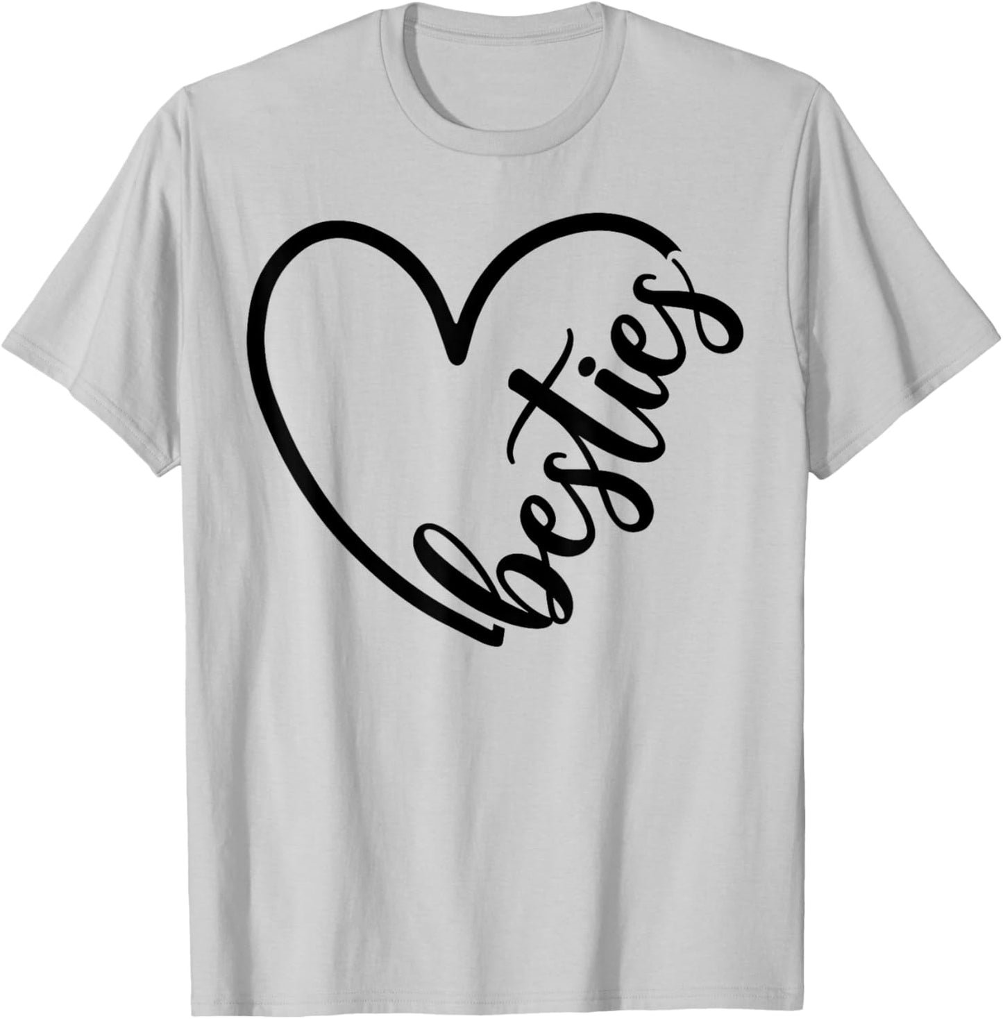 Besties Cute Matching Mother Daughter Best Friend T-Shirt - T-Shirt | Ash
