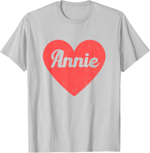 I Heart Annie - First Names And Hearts, I Love Annie T-Shirt - T-Shirt | Ash