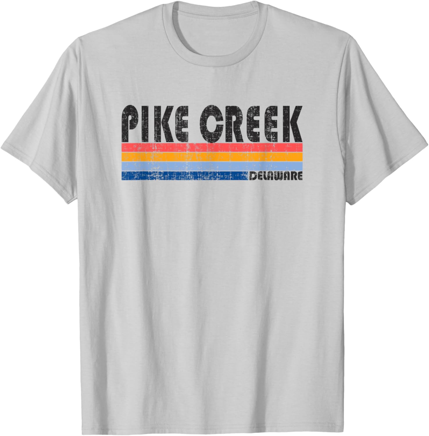 Vintage 70s 80s Style Pike Creek, DE T-Shirt - T-Shirt | Ash