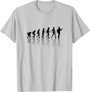 Funny Guitarist And Guitar Lover Man human Evolution Stages T-Shirt - T-Shirt | Ash
