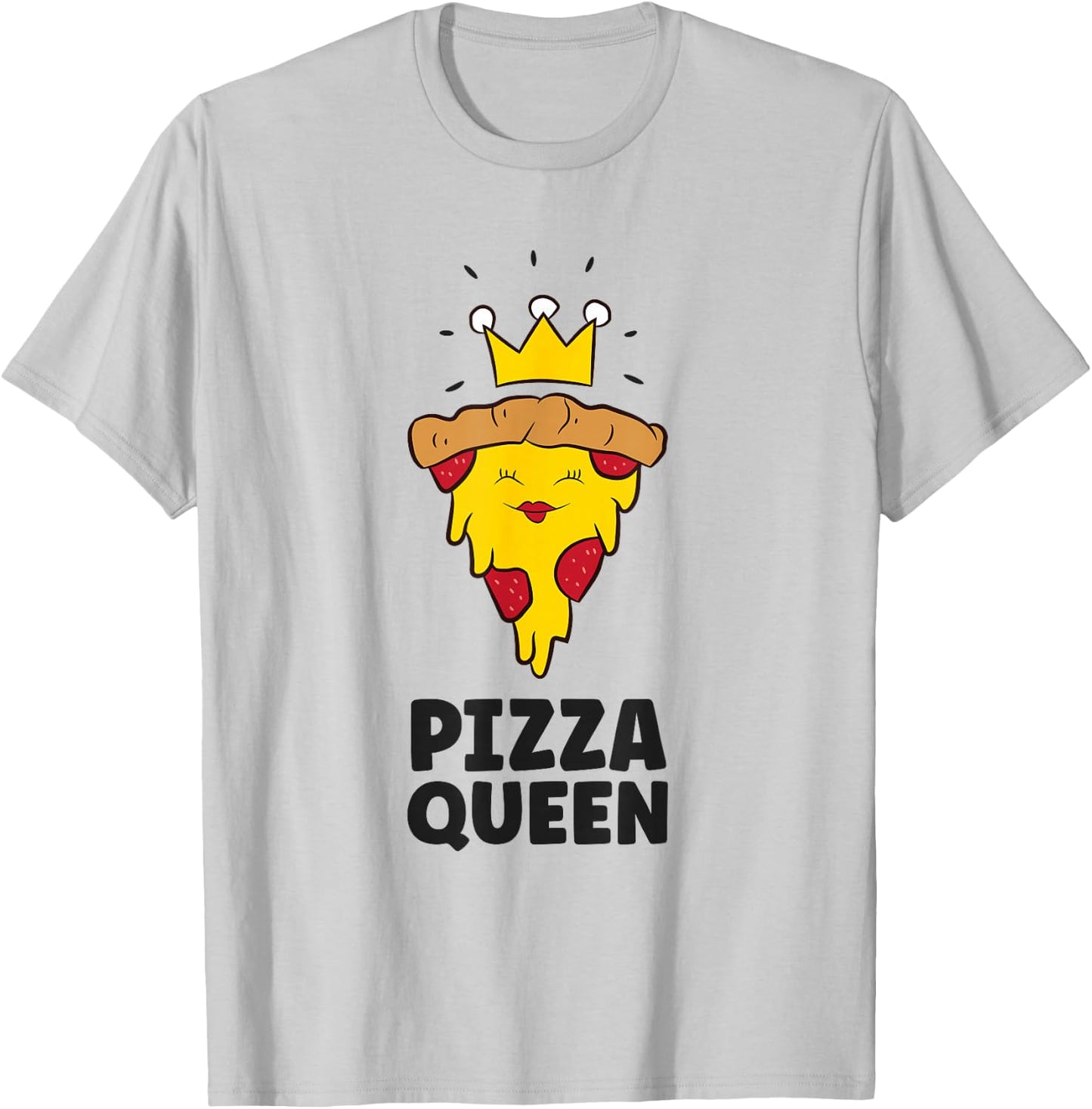 Pizza Queen Funny Pizza T-Shirt - T-Shirt | Ash