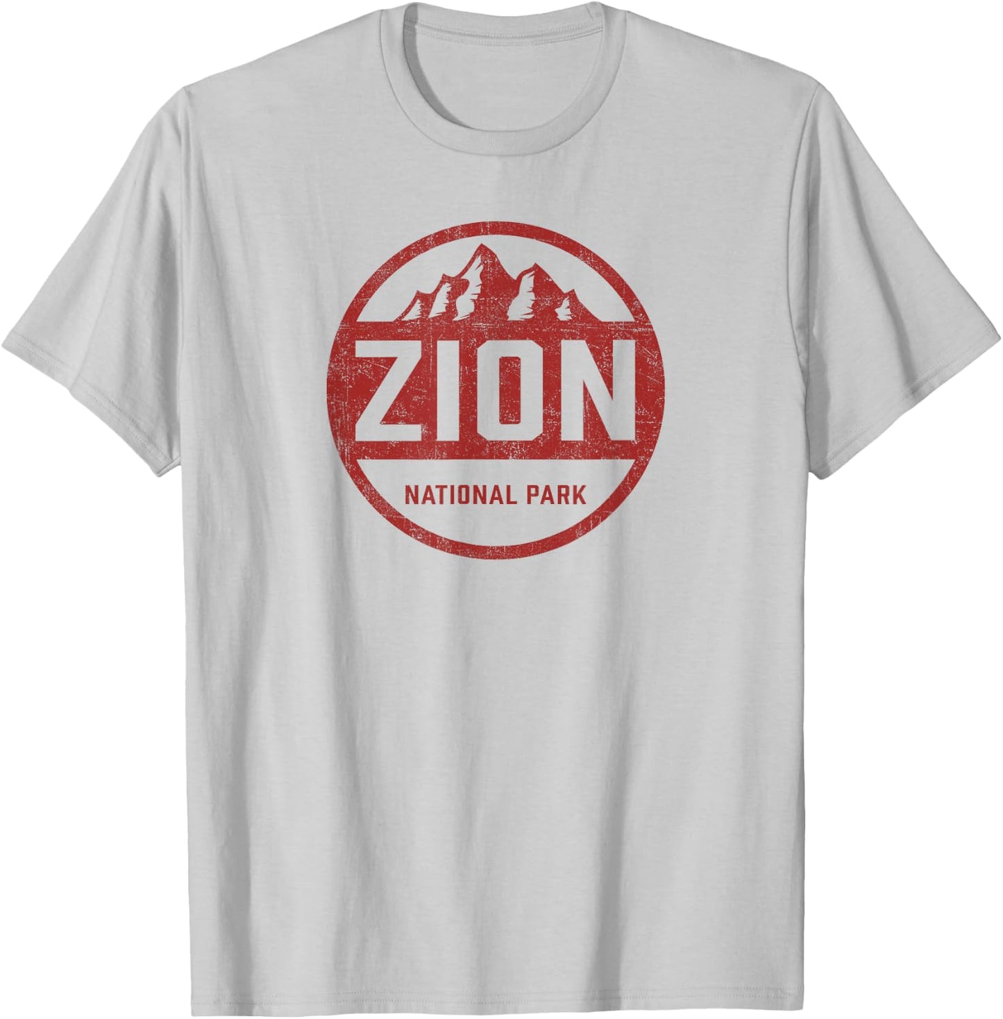 Retro Zion National Park Utah Mountain Women Men Kids Hiking T-Shirt - T-Shirt | Ash