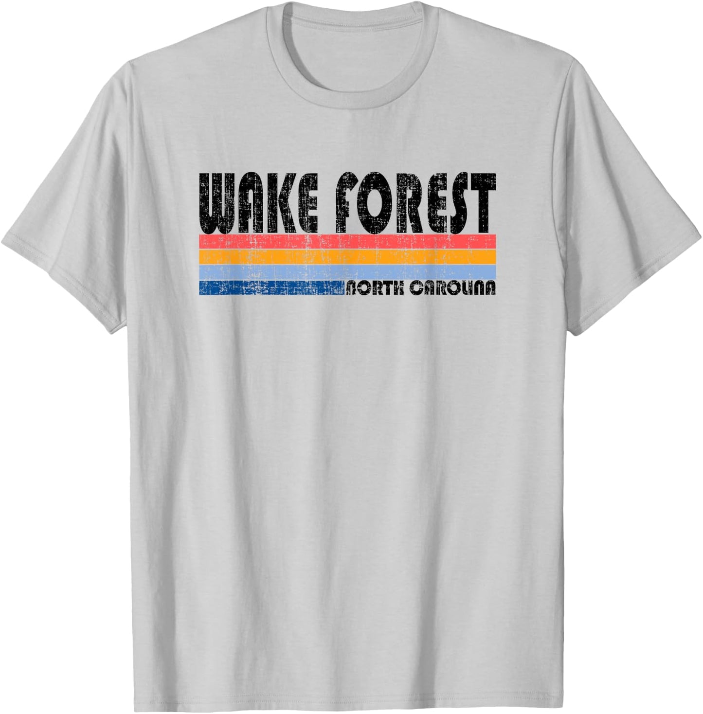 Wake Forest, NC Hometown Pride Retro 70s 80s Style T-Shirt - T-Shirt | Ash