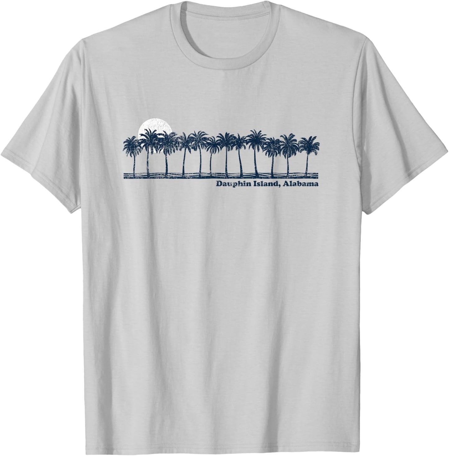Dauphin Island Vintage 70s Retro Throwback Design T-Shirt - T-Shirt | Ash