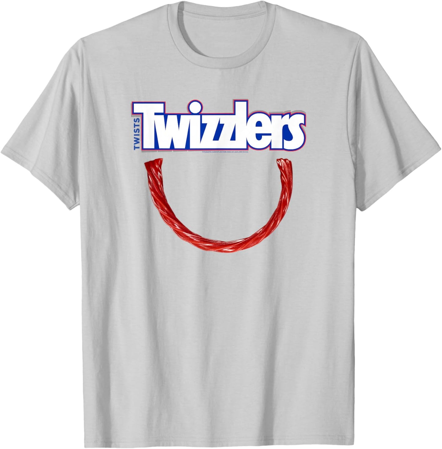 Twizzlers Happy Mood Smiley Candy Official Logo T-Shirt - T-Shirt | Ash