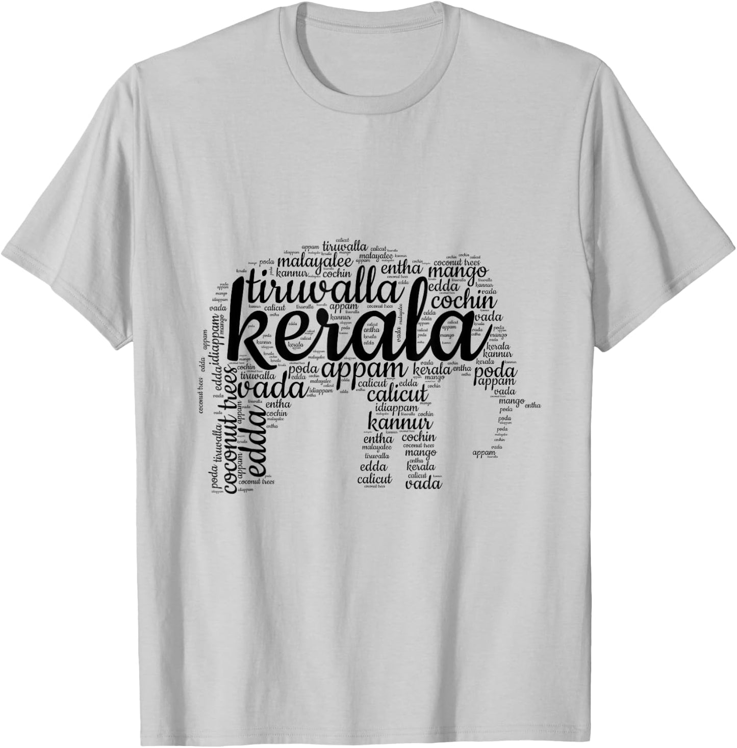 Kerala Elephant T-Shirt - T-Shirt | Ash