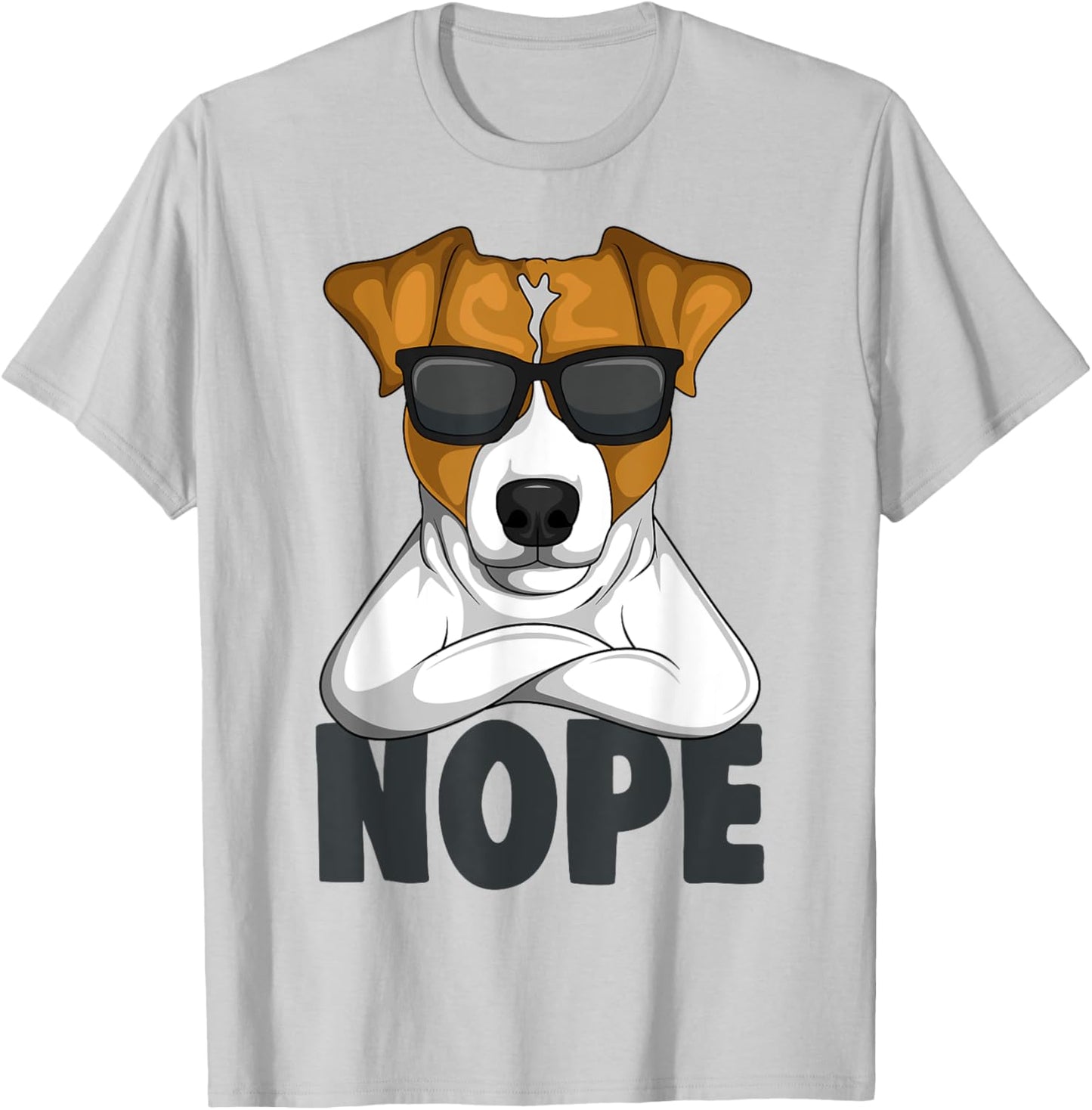 Stubborn Jack Russell Terrier Dog Men Women Girls Kids T-Shirt - T-Shirt | Ash