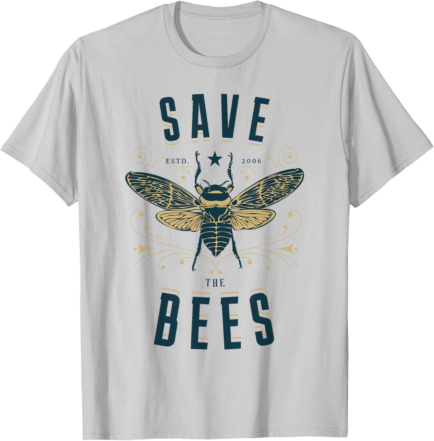 Retro Save the Bees Apiary Shirt Bee Beekeeper Earth Day T-Shirt - T-Shirt | Ash