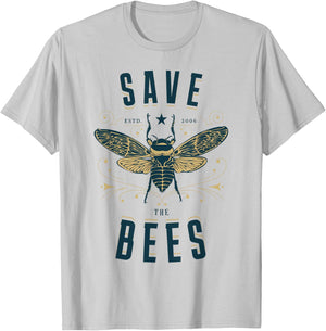 Retro Save the Bees Apiary Shirt Bee Beekeeper Earth Day T-Shirt - T-Shirt | Ash