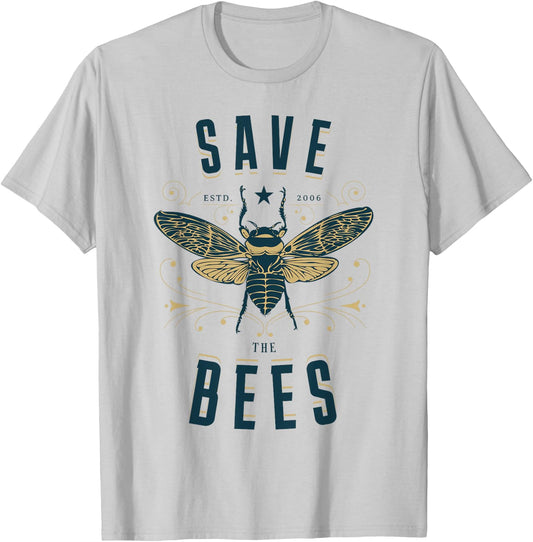 Retro Save the Bees Apiary Shirt Bee Beekeeper Earth Day T-Shirt - T-Shirt | Ash