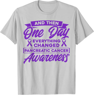 Everything Has Changed Pancreatic Cancer T-Shirt - T-Shirt | Ash