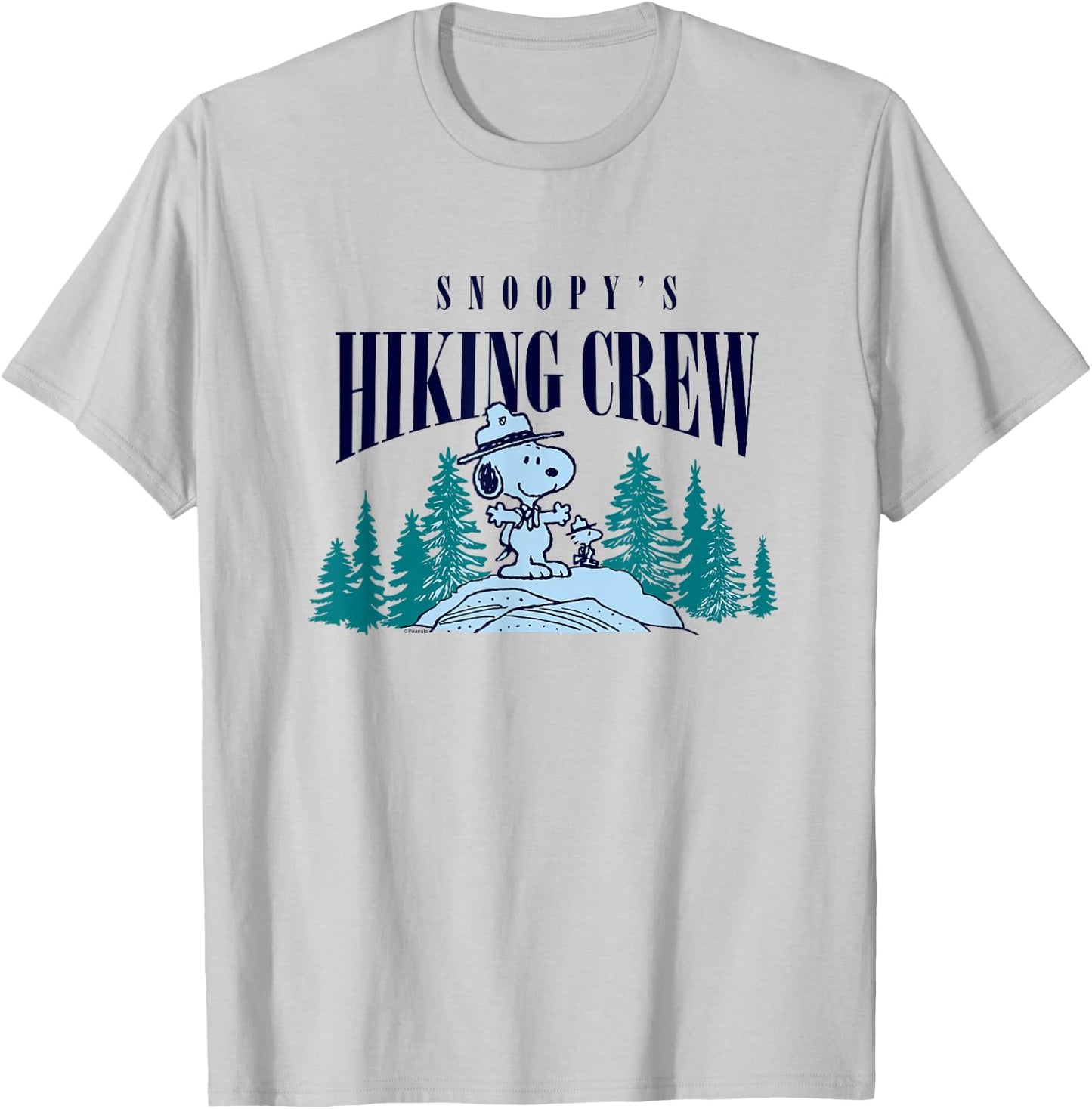 Peanuts - Snoopy Hiking Crew T-Shirt - T-Shirt | Ash