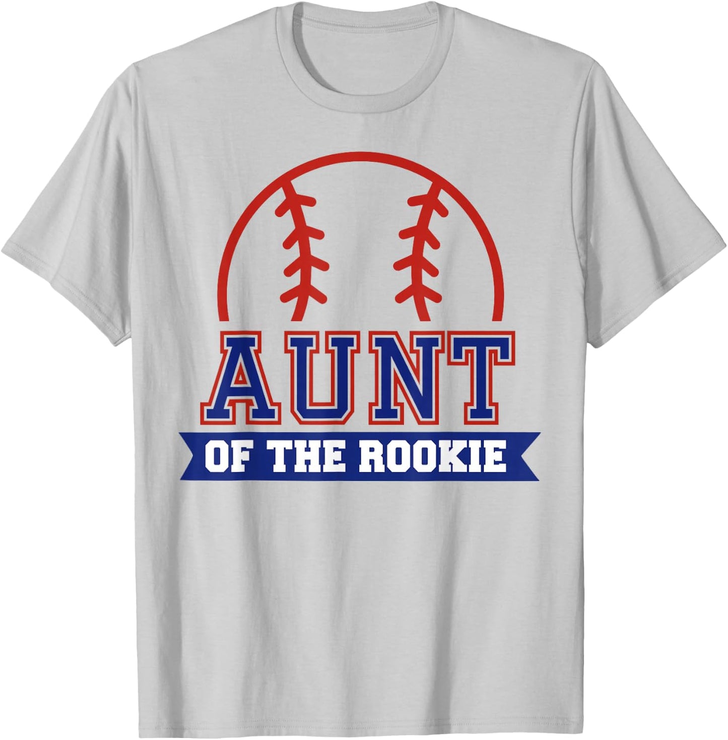 Aunt of Rookie 1st Birthday Baseball Theme Matching Party T-Shirt - T-Shirt | Ash
