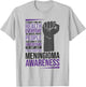 Meningioma Awareness, Meningioma Warrior Awareness T-Shirt - T-Shirt | Ash