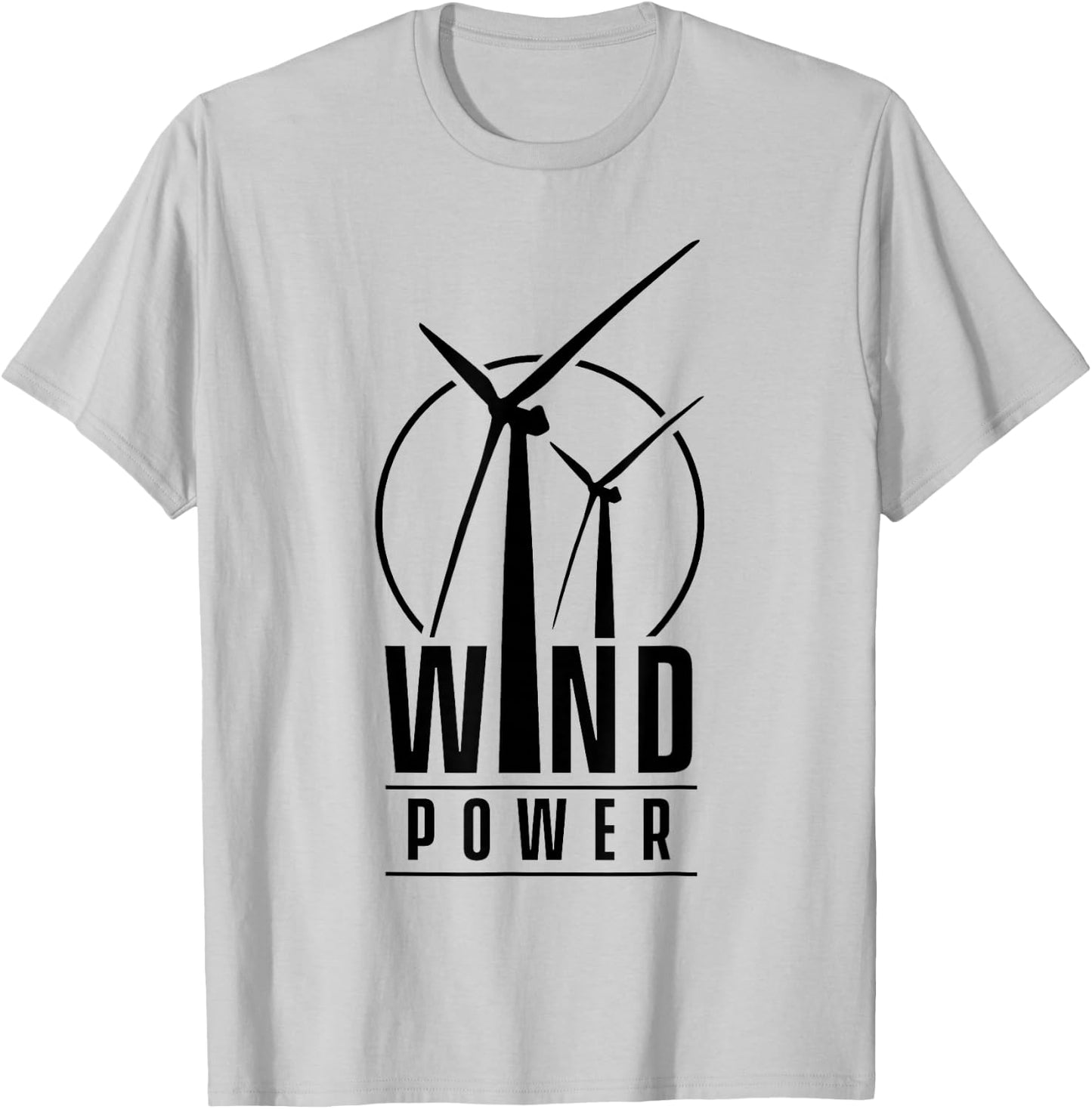 Wind power Wind Energy Green Renewable Turbine Windmill T-Shirt - T-Shirt | Ash