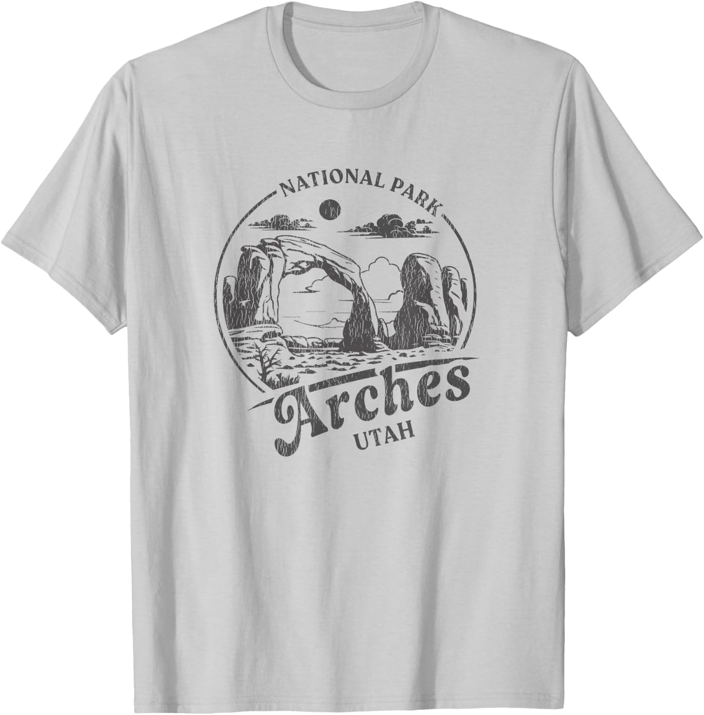 Arches Utah National Park T-Shirt - T-Shirt | Ash