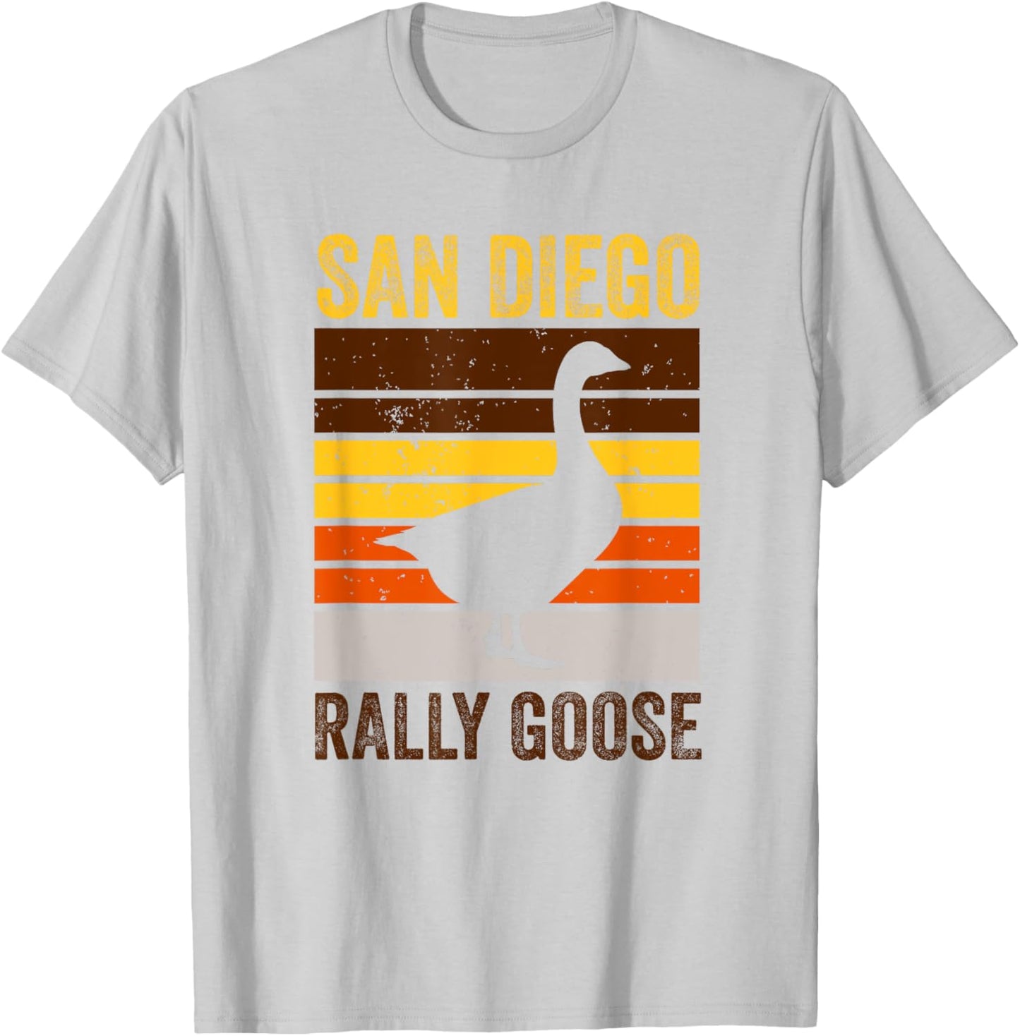 San Diego Rally Goose Funny Meme Bird Feathers Geese Fowl T-Shirt - T-Shirt | Ash