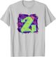 Disney Zombies Seabrook Football Letter Z Drippy Logo T-Shirt - T-Shirt | Ash