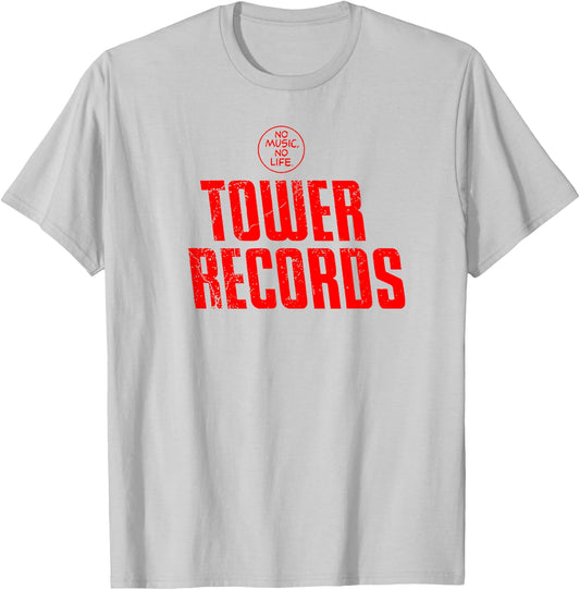Tower Record Music Retro Vintage T-Shirt - T-Shirt | Ash