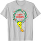 Looney Tunes Christmas Wreath Happy Holidays With Tweety T-Shirt - T-Shirt | Ash