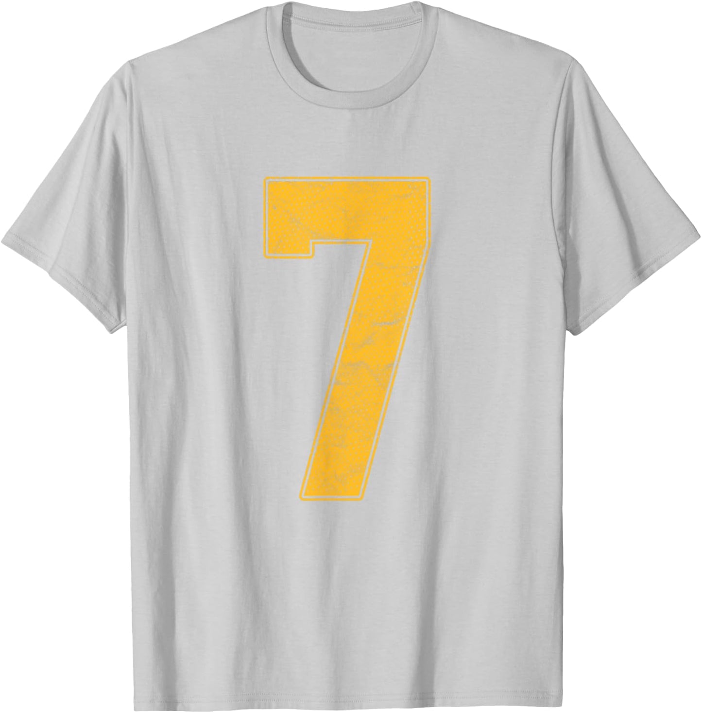 Number 7 Numbered Uniform Sports Team Jersey 7th Birthday T-Shirt - T-Shirt | Ash