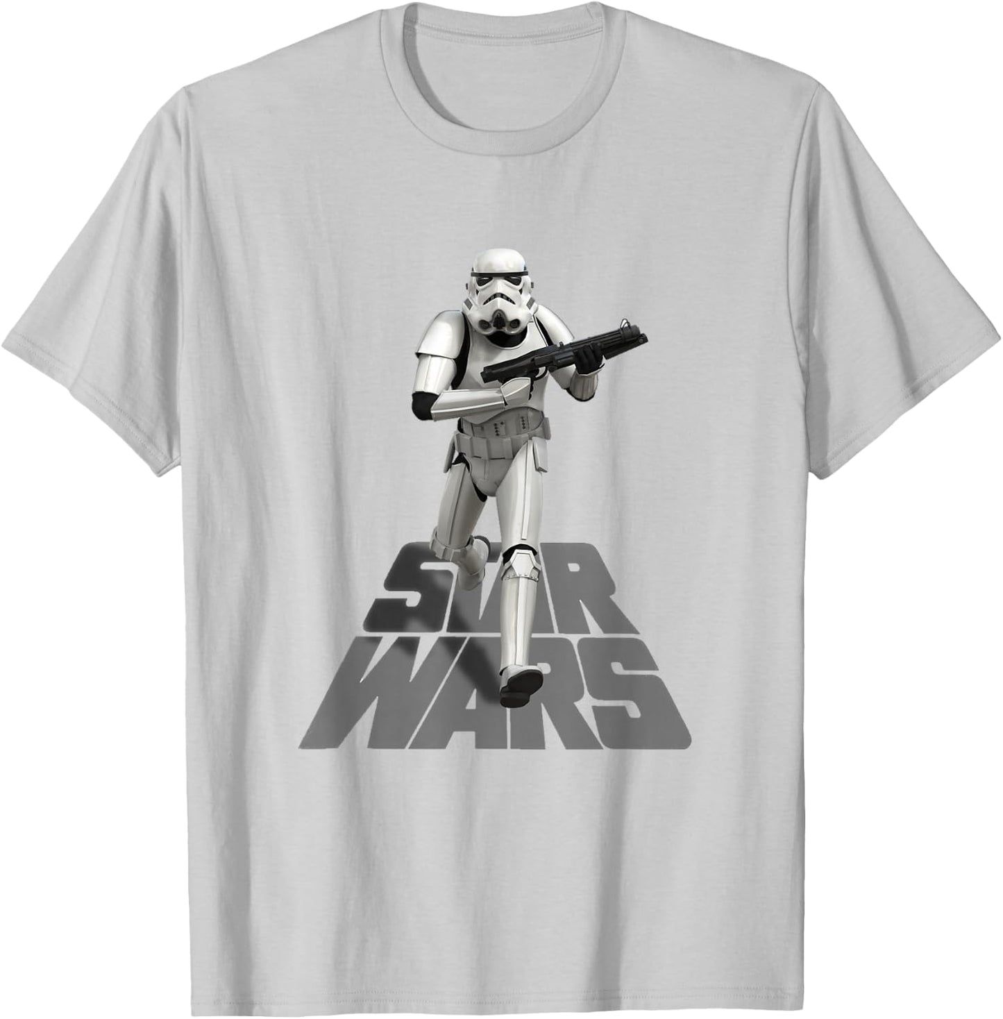 Star Wars Classic Imperial Stormtrooper Running Poster T-Shirt - T-Shirt | Ash