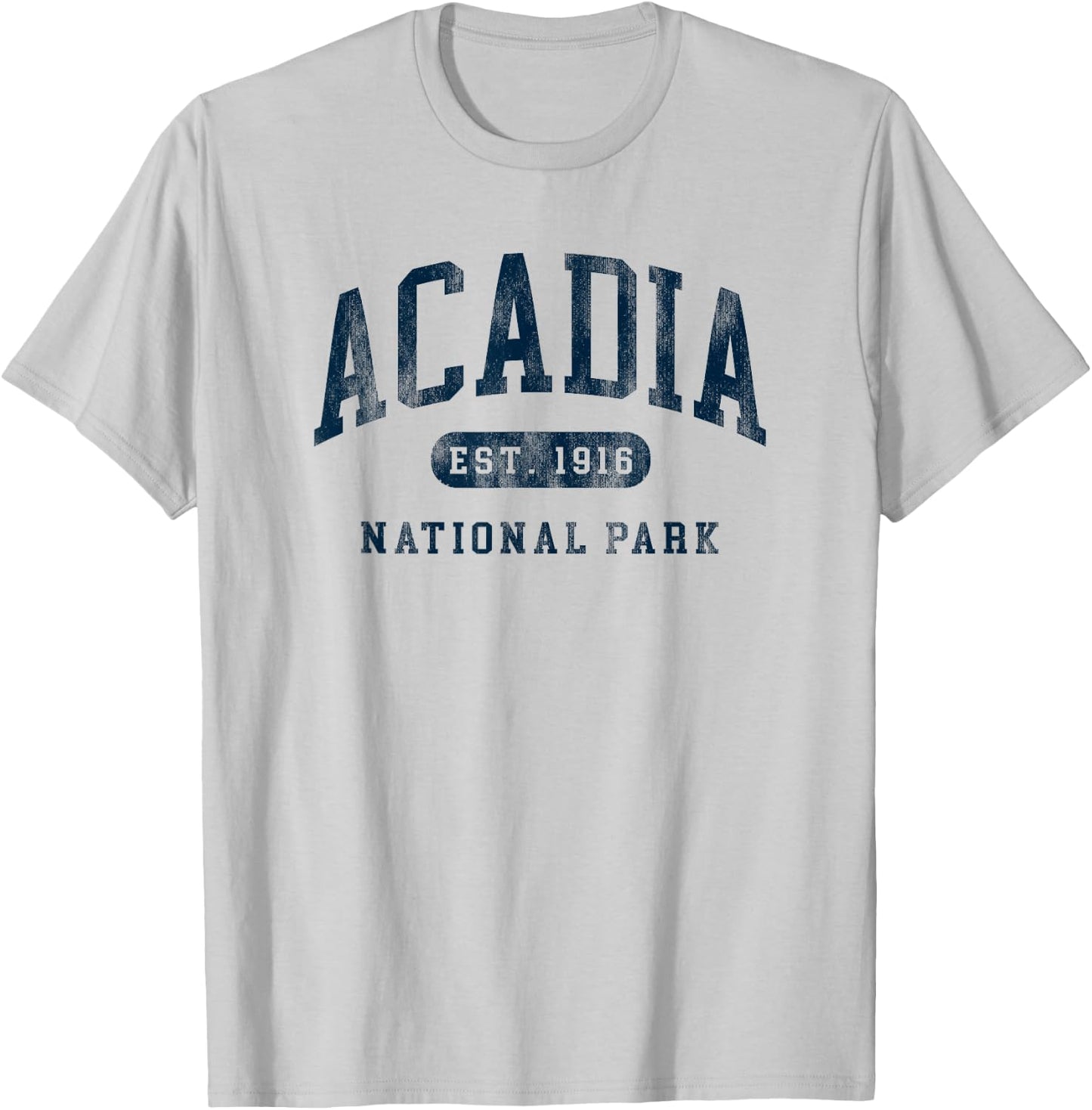 Retro Acadia National Park Maine Est 1916 Hiking T-Shirt - T-Shirt | Ash