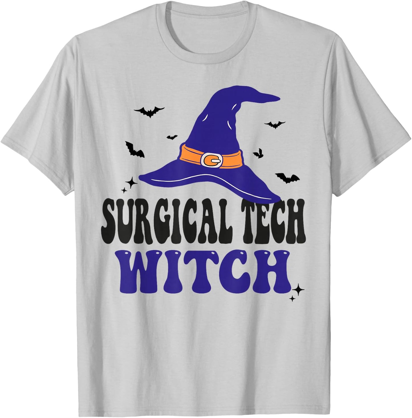 Surgical Tech Witch Halloween Funny Matching Group Costume T-Shirt - T-Shirt | Ash