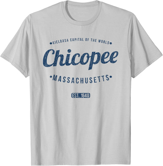 Chicopee Massachusetts Retro Vintage Souvenir MA Chicopee T-Shirt - T-Shirt | Ash