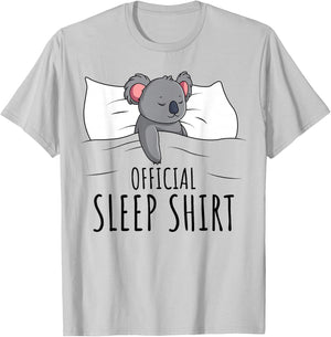 Official Sleep Shirt Koala Lover T-Shirt - T-Shirt | Ash