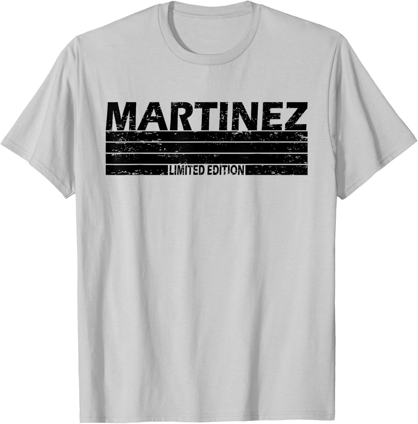 Martinez Surname Limited Edition Retro Vintage Style Sunset T-Shirt - T-Shirt | Ash