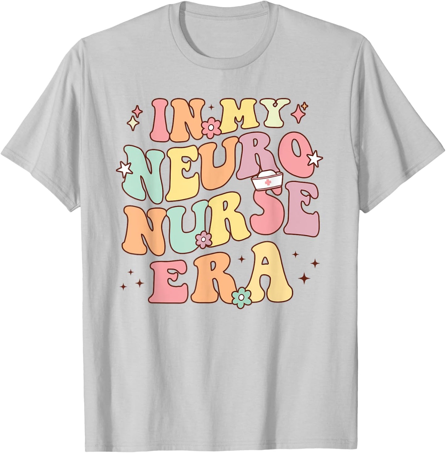 In My Neuro Nurse Era Retro Neuroscience Neurology Nursing T-Shirt - T-Shirt | Ash