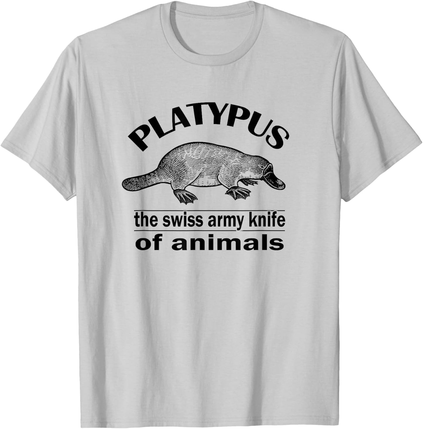 Retro Vintage Swiss Army Knife Platypus Lover T-Shirt - T-Shirt | Ash