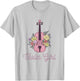 Violin with Flowers Accessory Violin Girl T-Shirt - T-Shirt | Ash