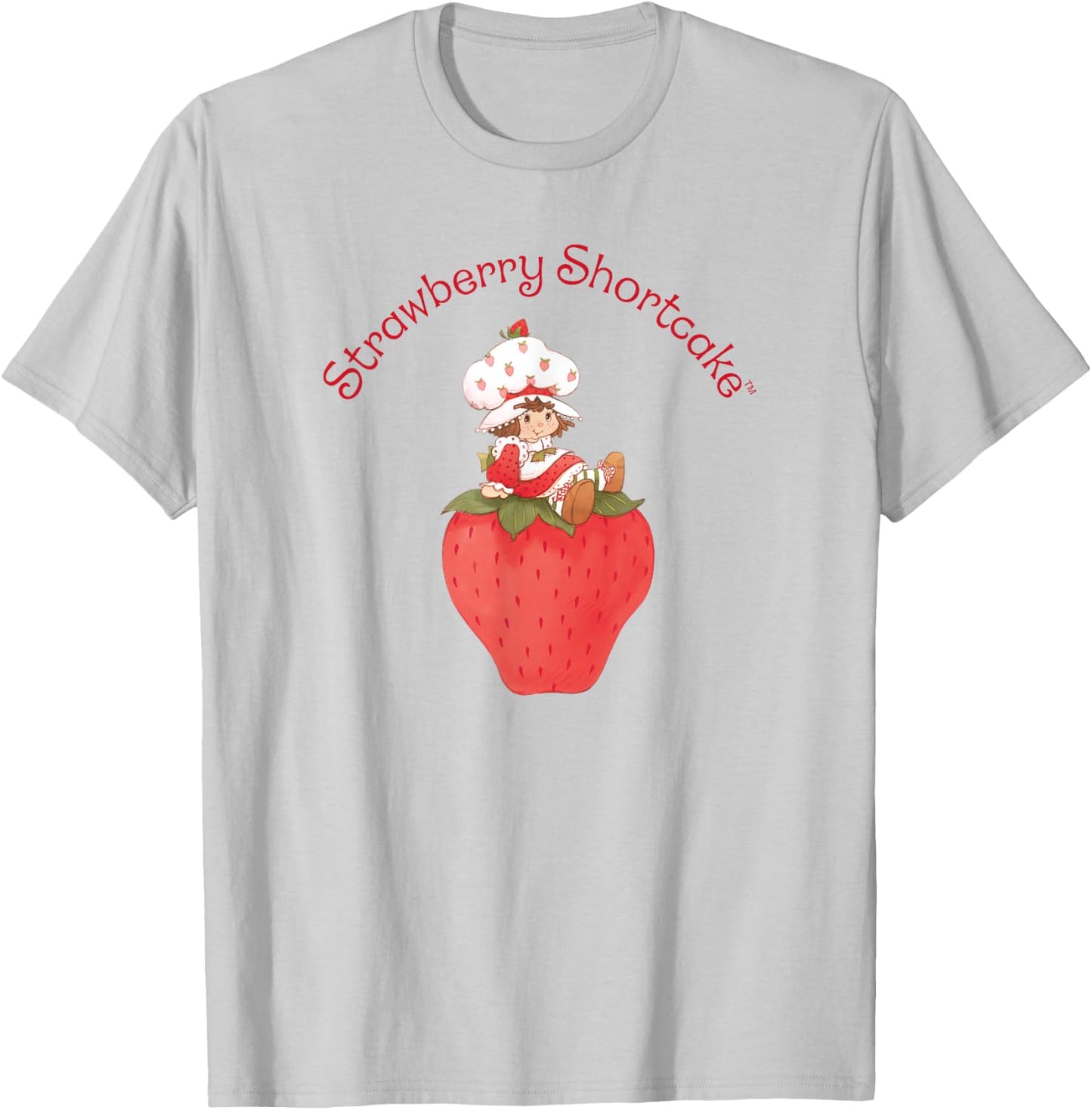Strawberry Shortcake Berry Cute Vintage Strawberry Logo T-Shirt - T-Shirt | Ash