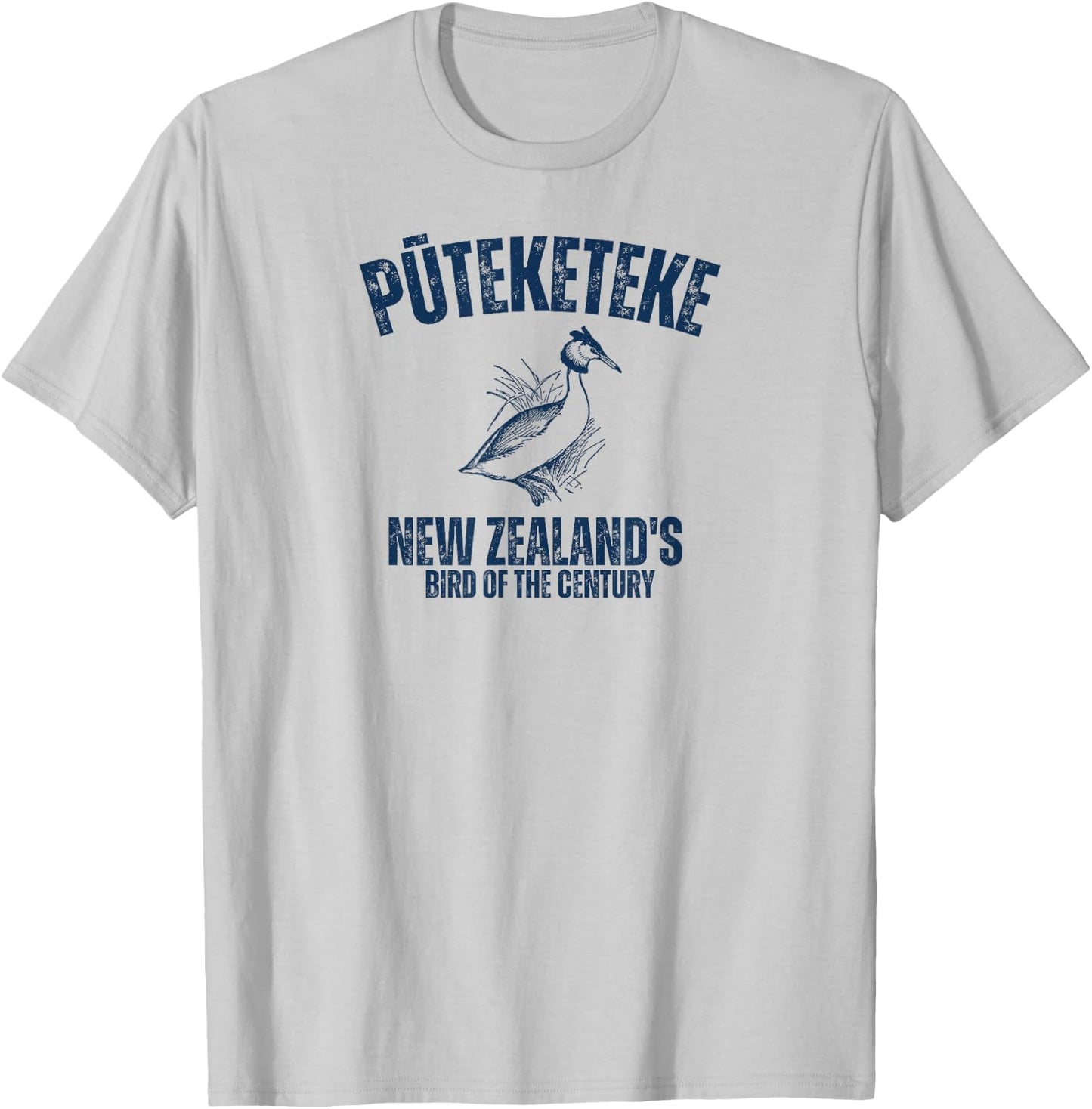 Puteketeke New Zealand’s Bird of the Century T-Shirt - T-Shirt | Ash