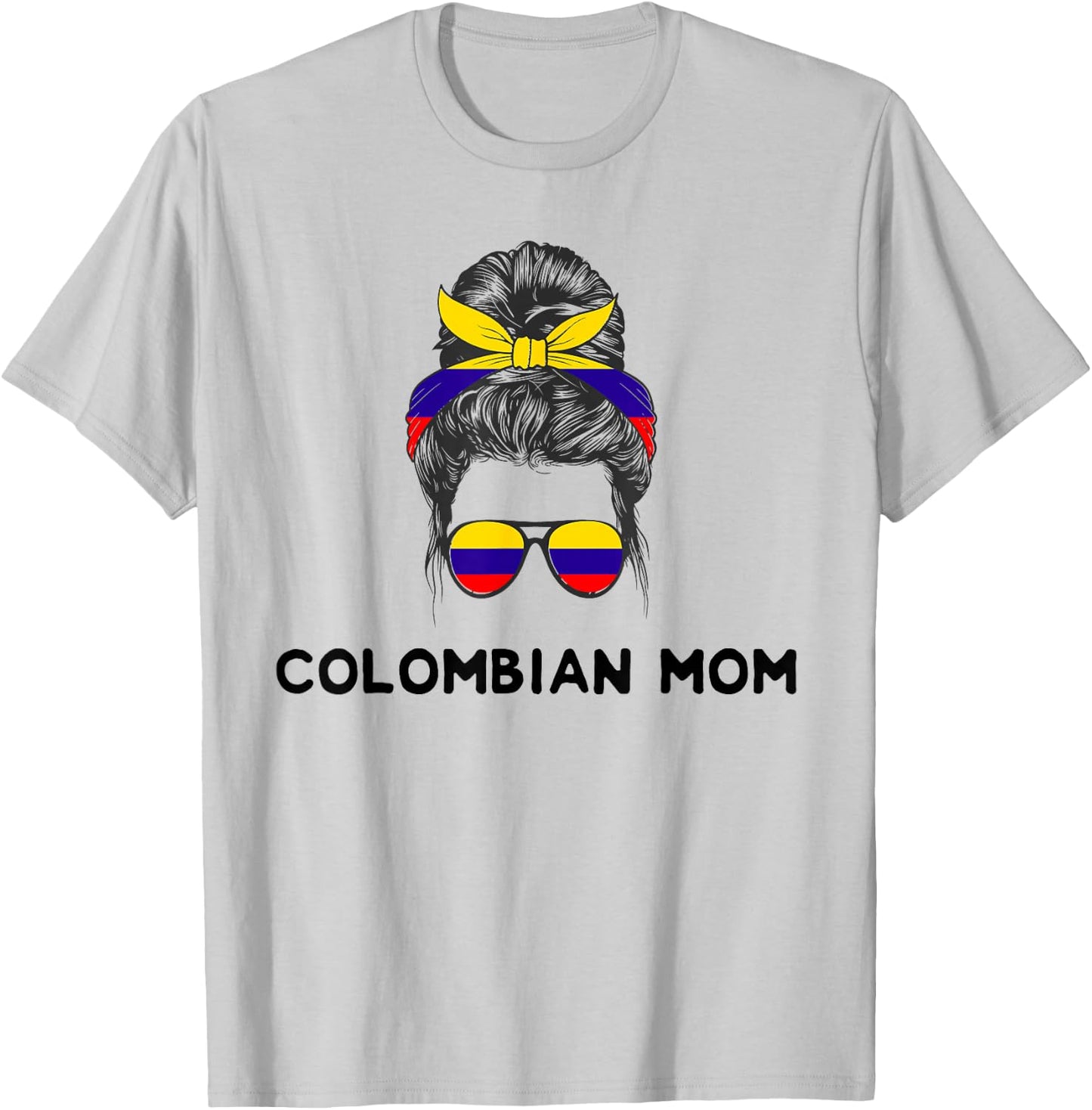 Proud Colombian Flag Camiseta DNA Colombiana Girl Women Mom T-Shirt - T-Shirt | Ash